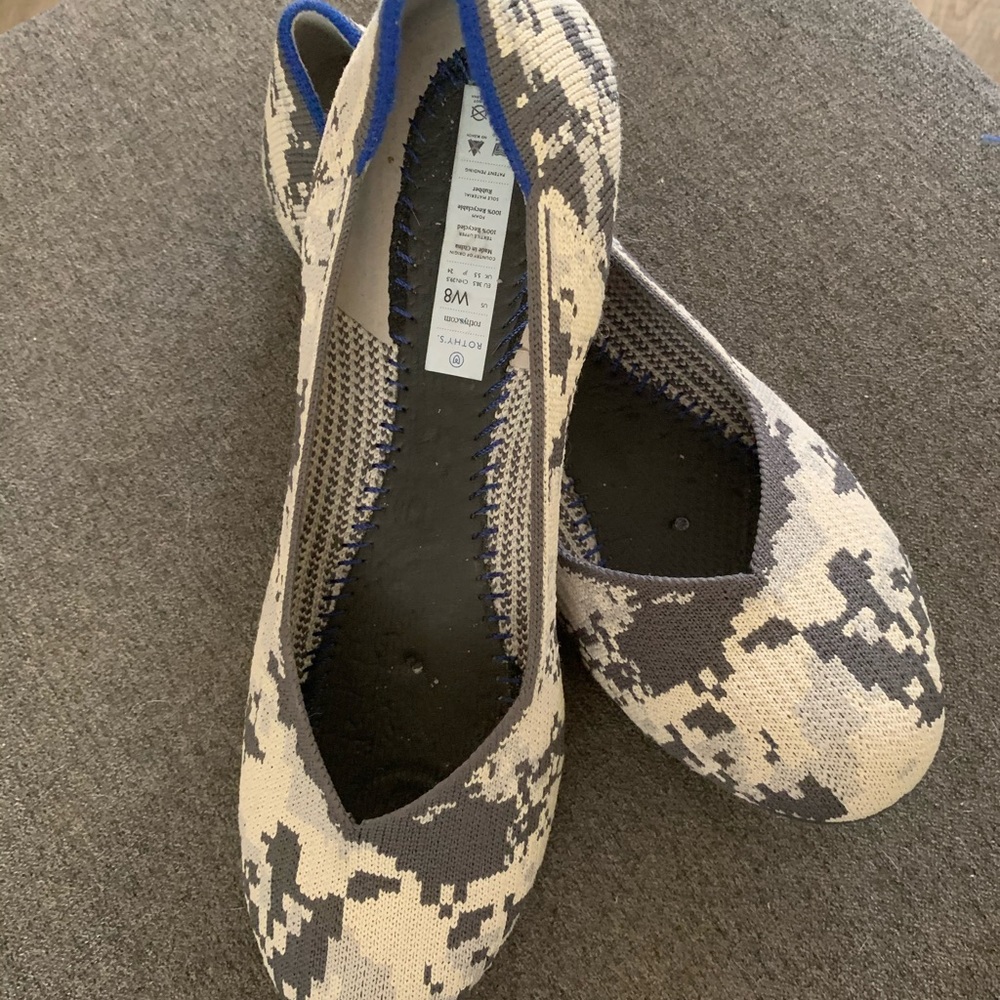 Retired ➡️➡️Grey Botanicamo Flat Rothys ! - Picture 10 of 11